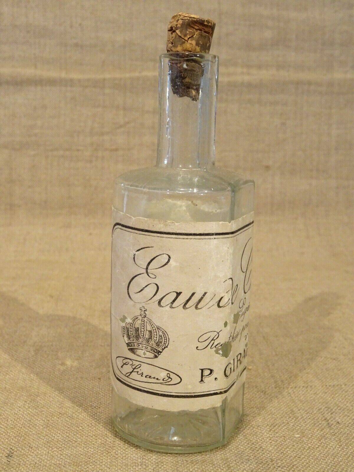 Old eau de cologne bottle bottle Giraud & Cie Paris perfume