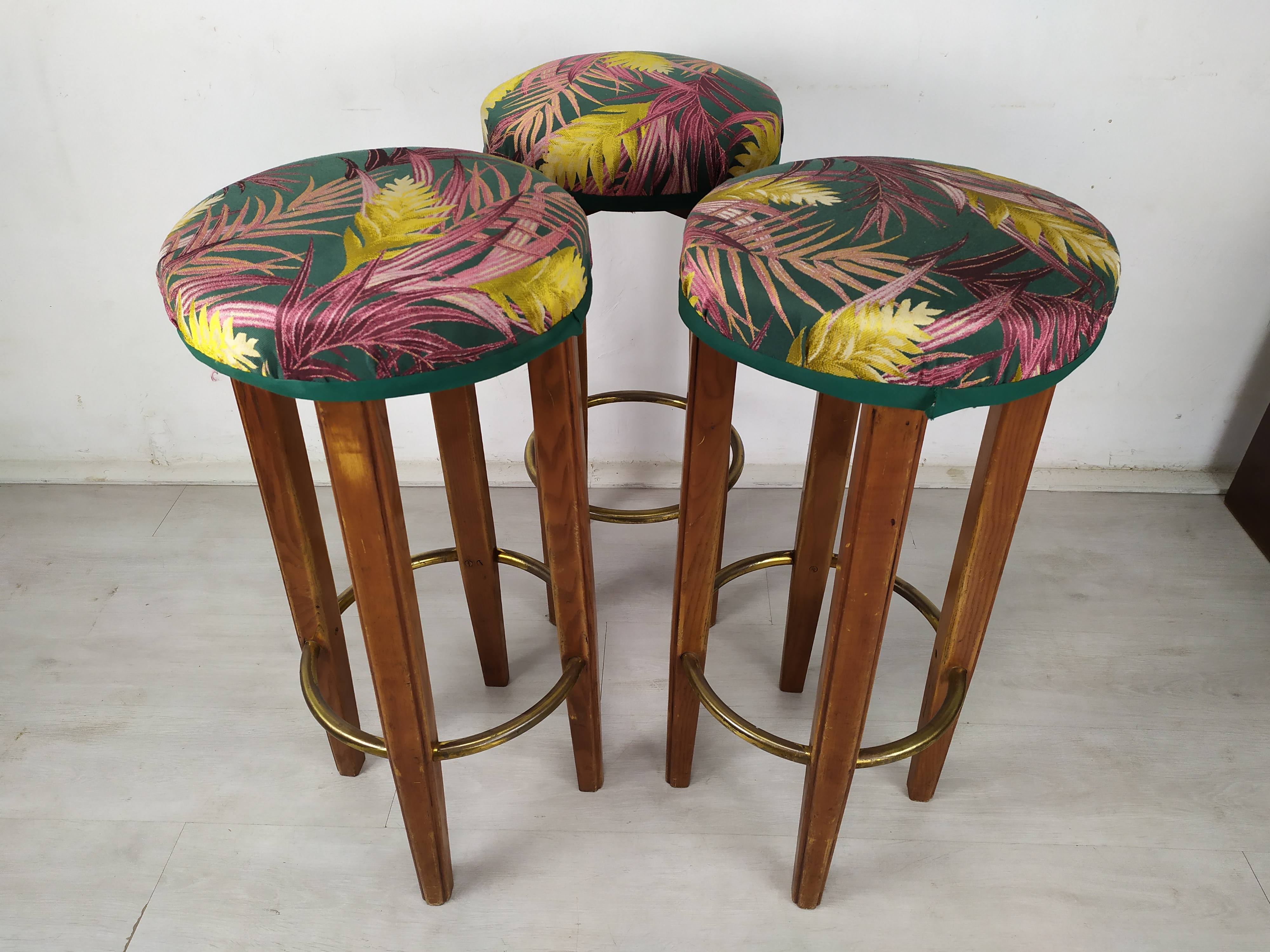 3 art deco bar stools