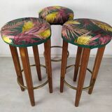 3 art deco bar stools