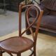 Paire de chaises bistrot en bois courbé 1950