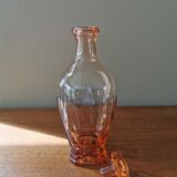 Art deco carafe in pink glass