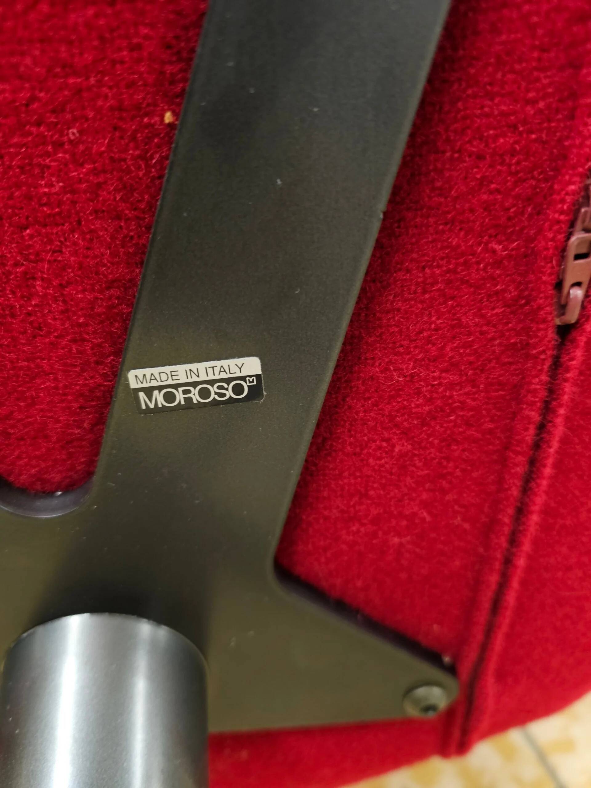 Alfredo Häberli / armchair “Take a line for a walk” / Moroso / Italy / design 2003 / red wool
