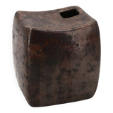 Impressive modernist vase in pyrite stoneware, La Borne, 1970s