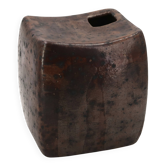 Impressive modernist vase in pyrite stoneware, La Borne, 1970s