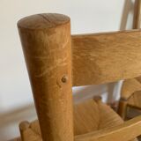 Ensemble de quatre chaises paillées