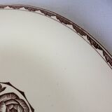 Vintage round dish from Sarreguemines, Argonne model