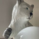 Vintage ceramic cat lamp from the 70s