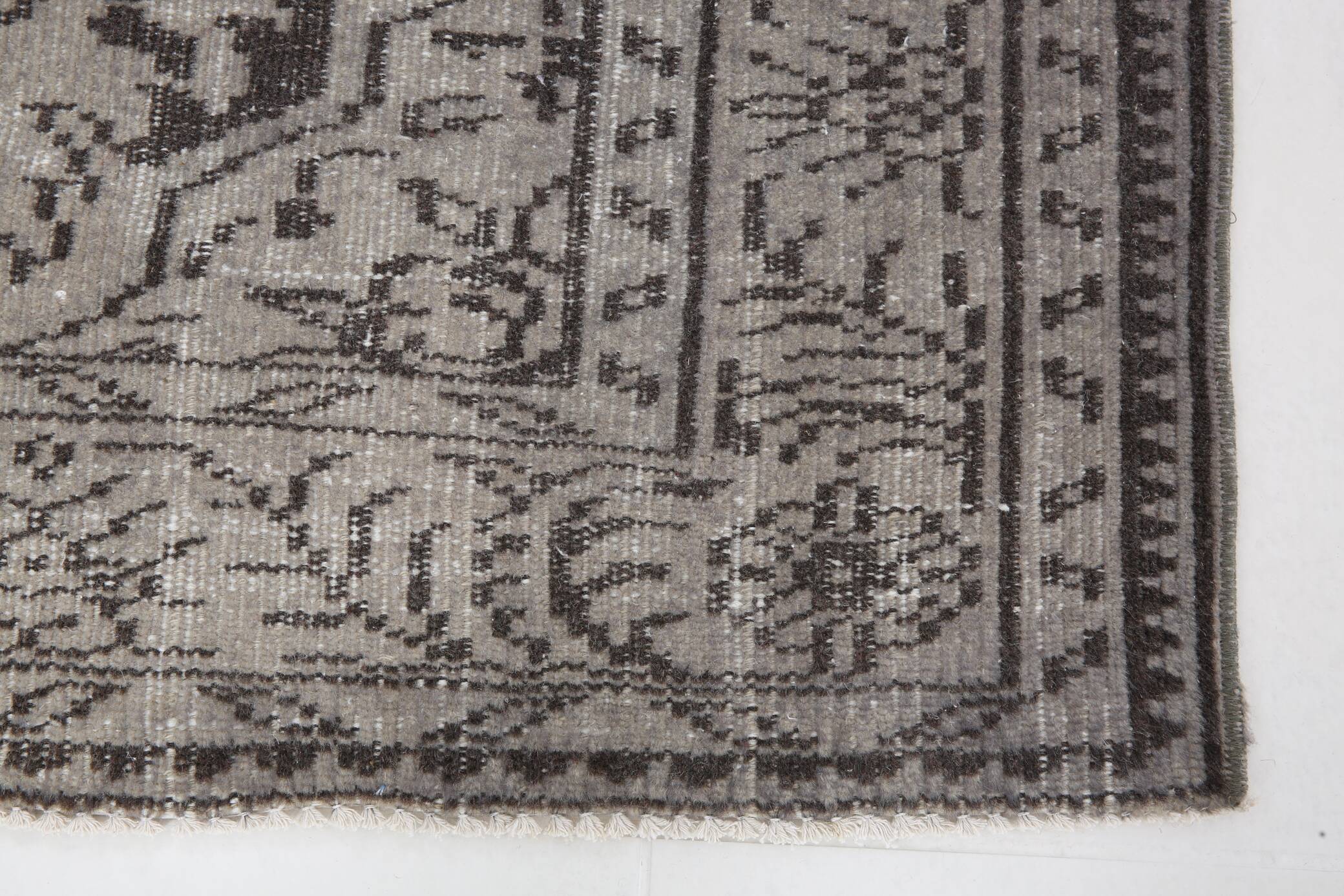 5x8 Shades Of Gray Black Oriental Vintage Turkish Rug, 150x250Cm SK 2874