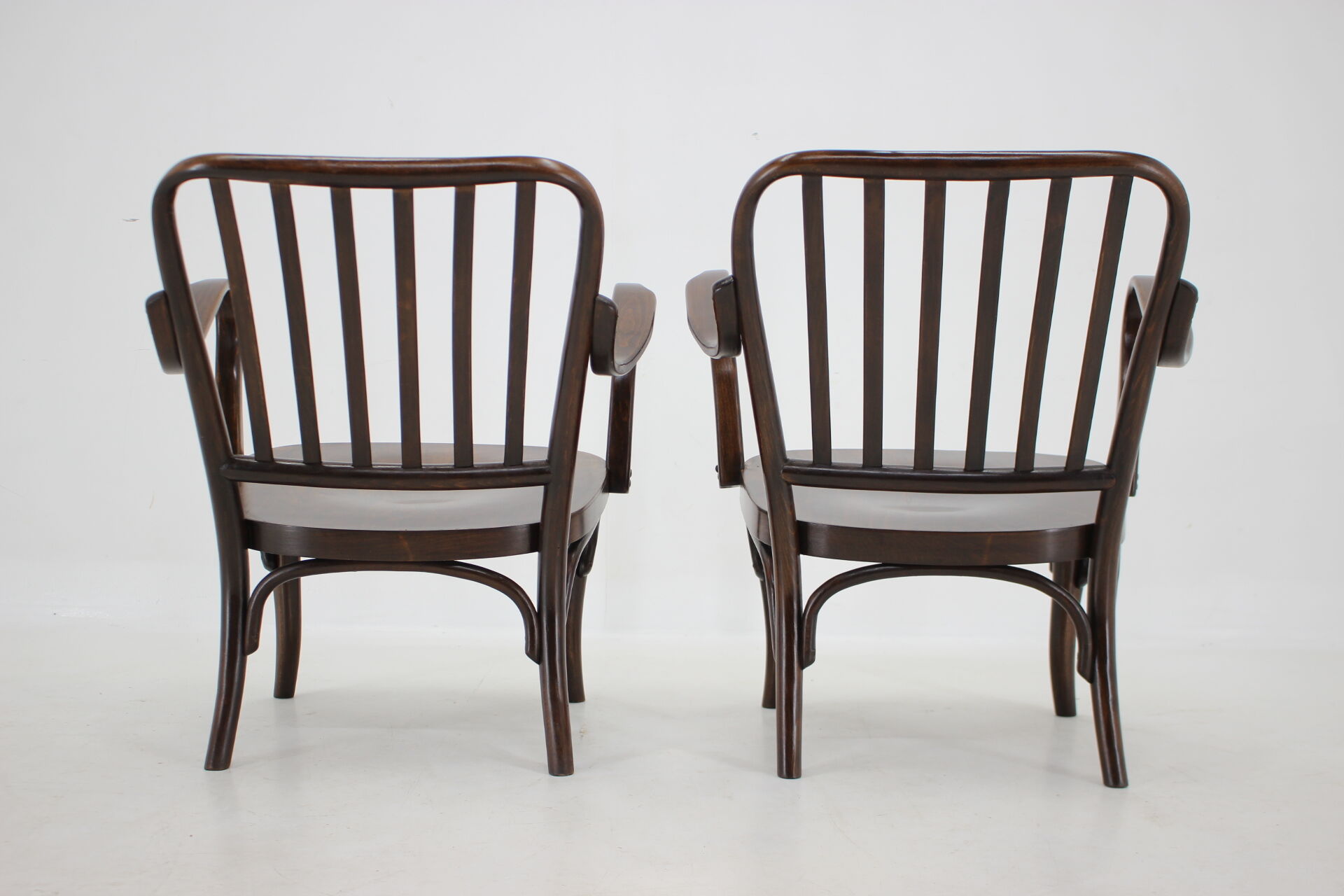 1950s Pair of Josef Frank Bentwood Armchairs no. 752 by Thon