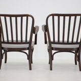 1950s Pair of Josef Frank Bentwood Armchairs no. 752 by Thon