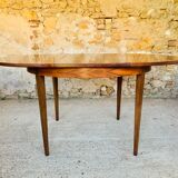 Extendable dining table with butterfly extensions in rosewood circa 60's