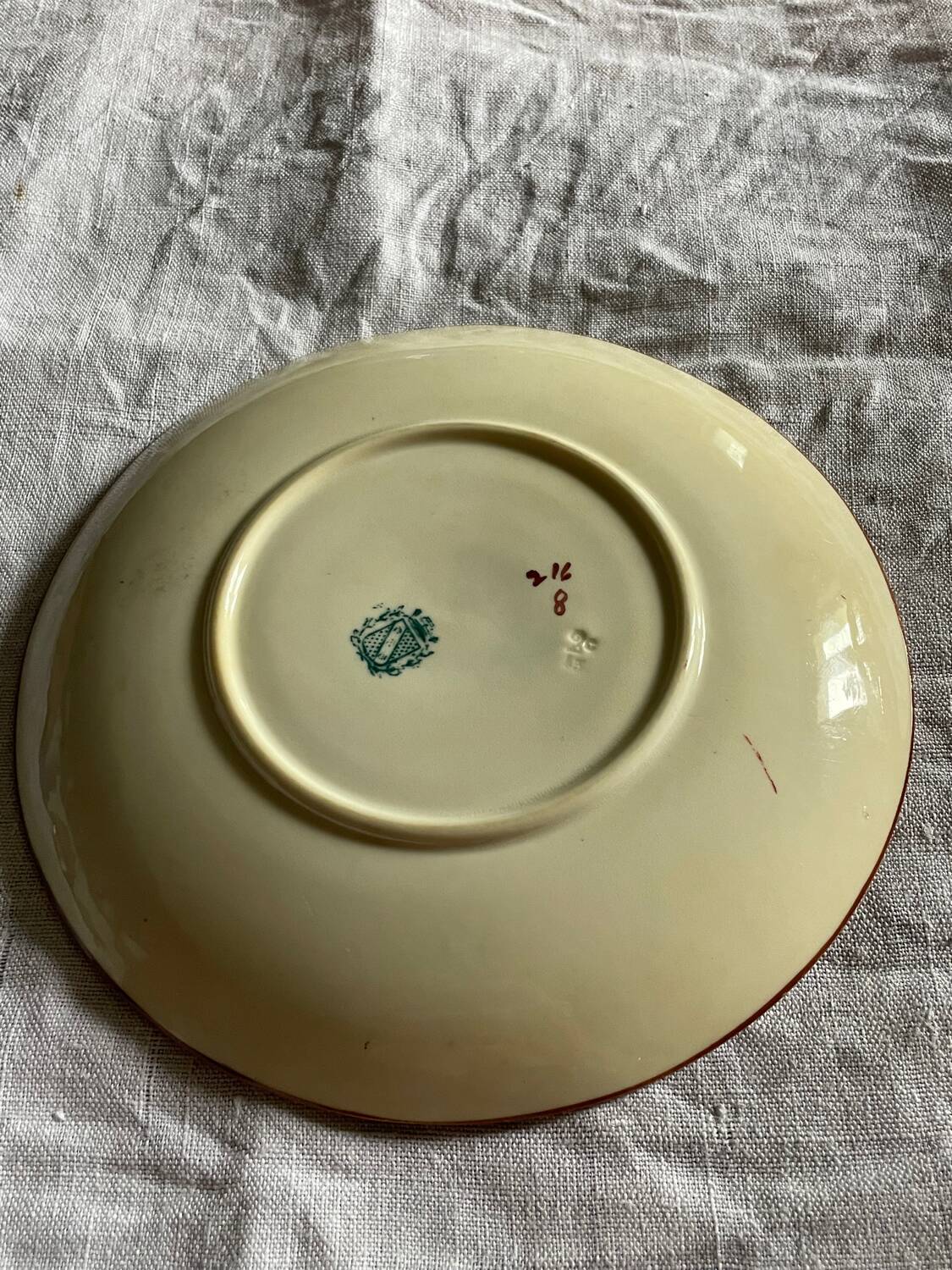 Assiette Sarreguemines 1900