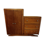 Small piece of furniture from the 40s with two doors and three drawers