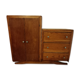 Small piece of furniture from the 40s with two doors and three drawers