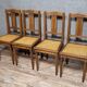 Série de 4 chaises époque Art Déco en chêne vers 1940