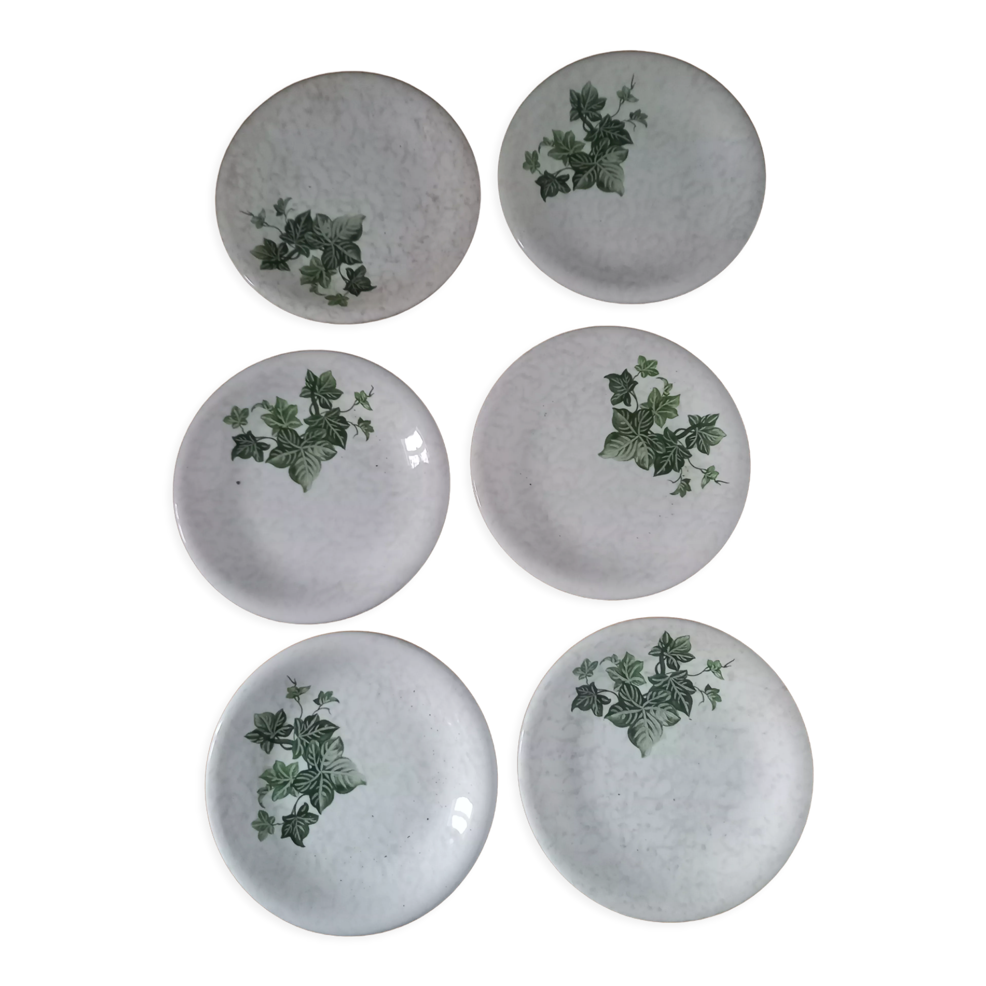 Set of 6 ceramic plates