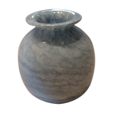 Vase blue ball veined with white