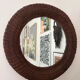 Mid-century wicker and rattan mirror