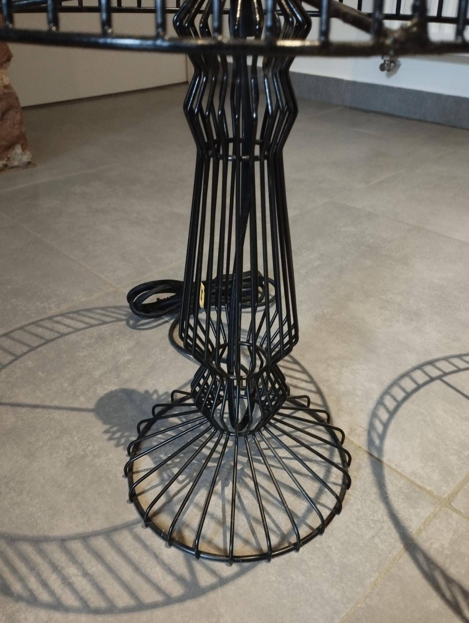 Pair of black modernist design lamps