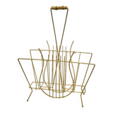 Guitar magazine rack in gold metal