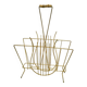 Guitar magazine rack in gold metal