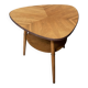 High wood coffee table,  triangle shape 1960s