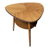 High wood coffee table,  triangle shape 1960s