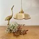 Vintage yellow opaline lampshade pendant light