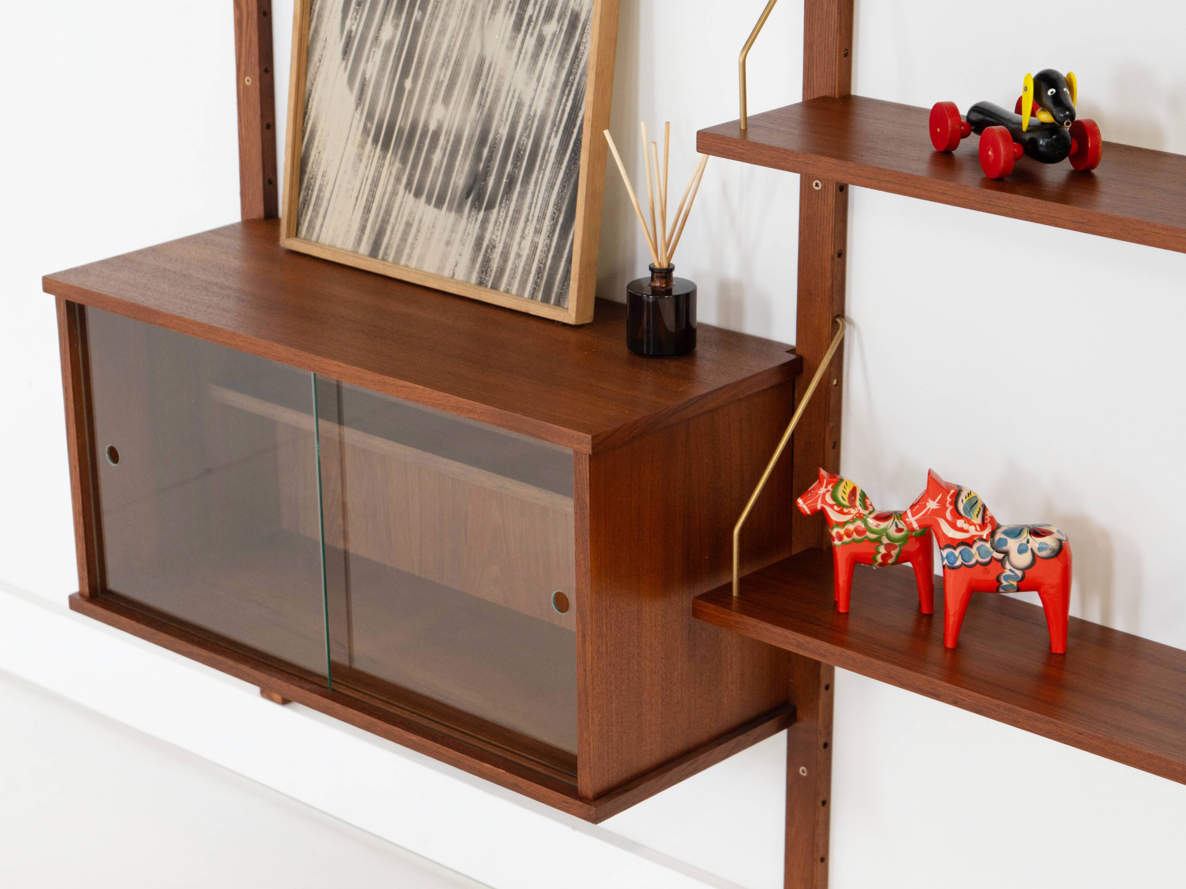 Teak modular shelving unit, Danish design, 1960s, made in Denmark