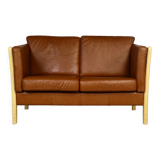Brown Leather 2 Seater Sofa