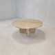 Table basse en travertin italien, années 1980