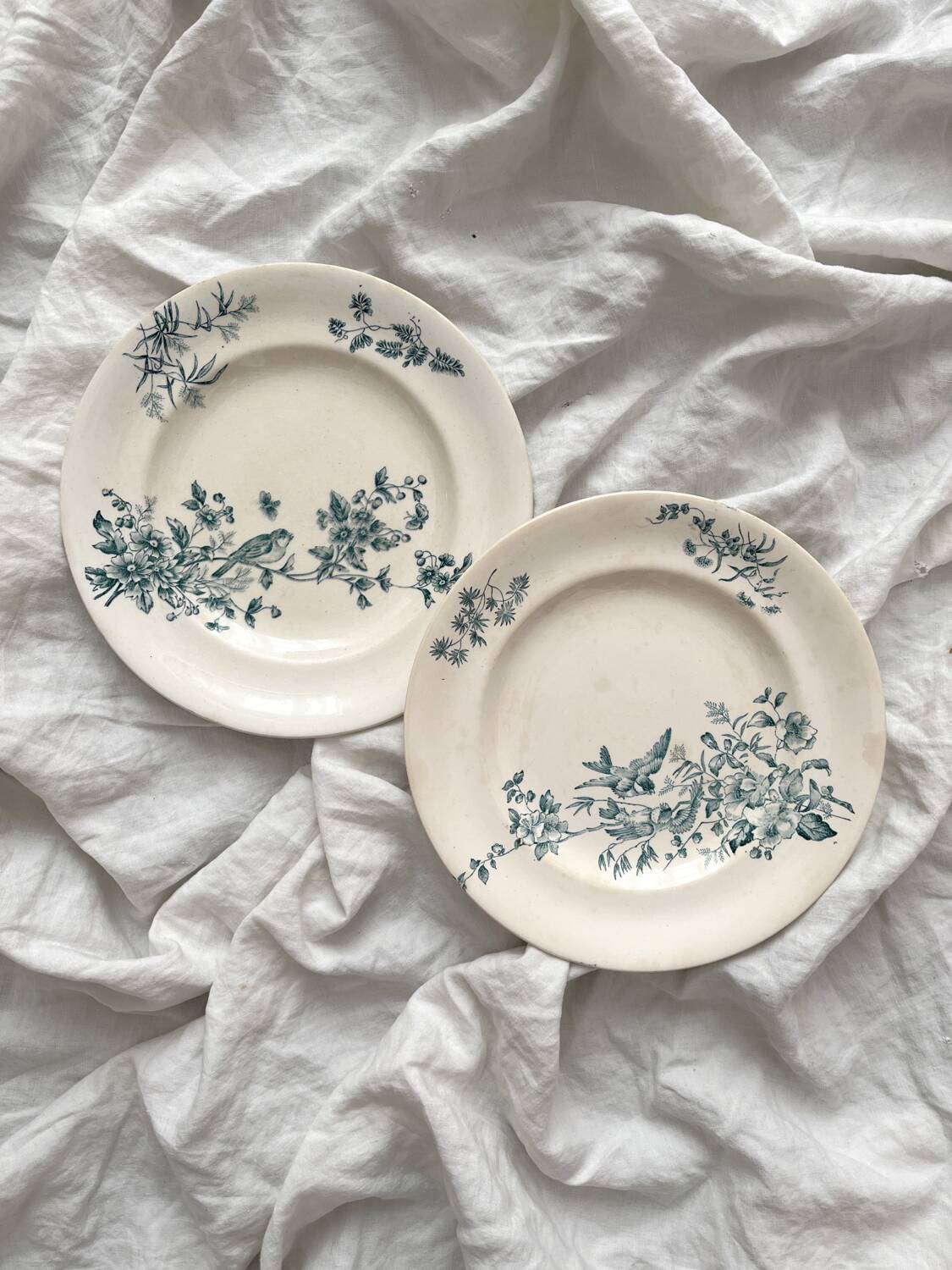 2 flat plates in iron earth “Mignon” Longwy