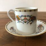Service of 12 porcelain coffee cups, Raynaud, Limoges, 1950s.