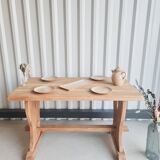 Solid oak monastery table