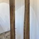 Walnut wood floor lamp