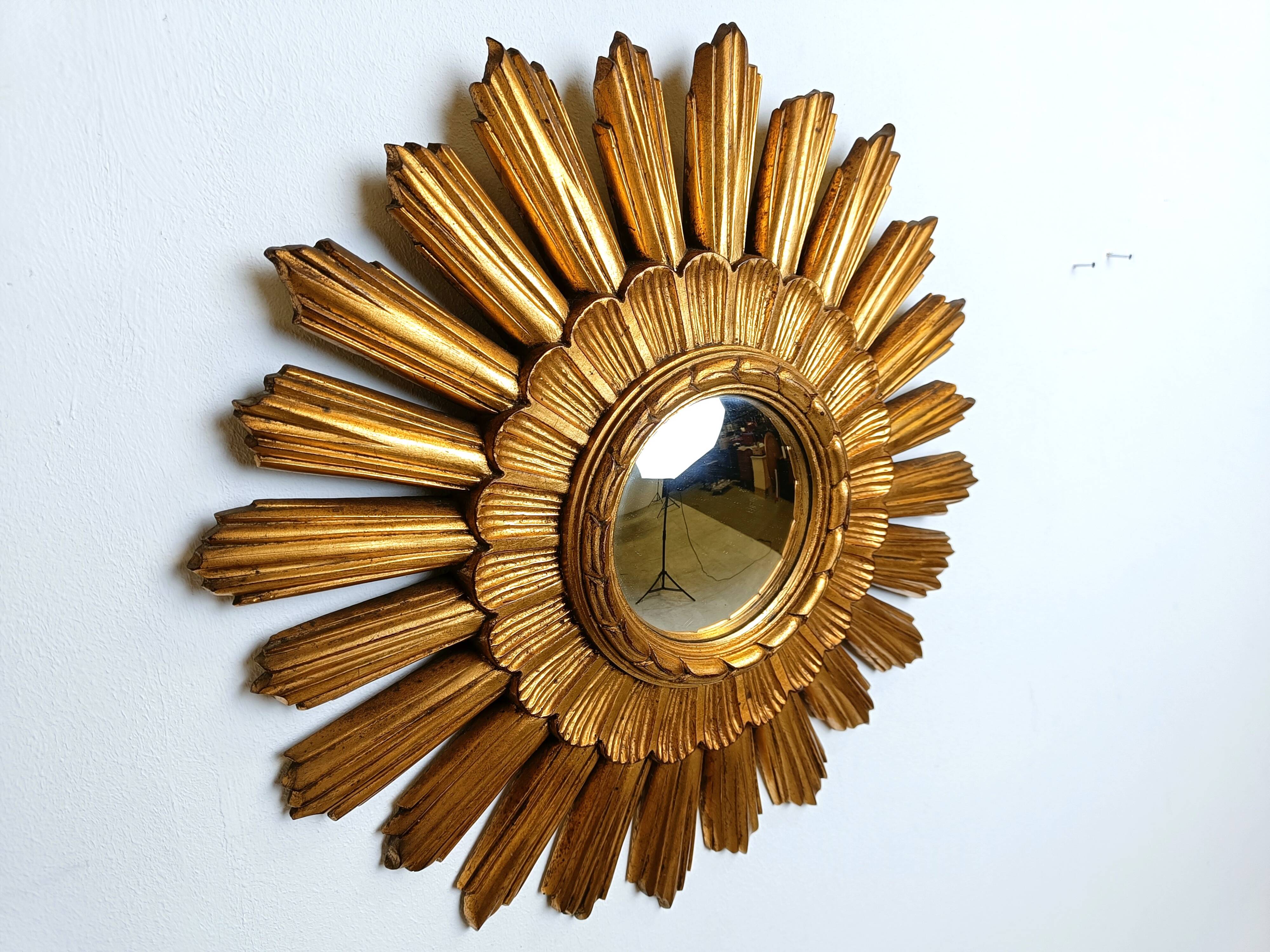 Vintage sunburst mirror, 1960s