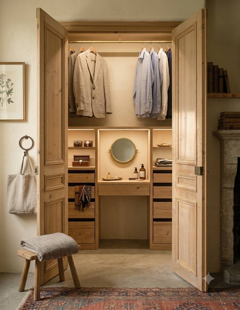 Pair of pine doors from the 19th century.