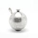 Mid-century modern sugar bowl, silver-plated brass, Poland, 1960s