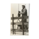 Photograph black and white silver print circa 1970 worker
