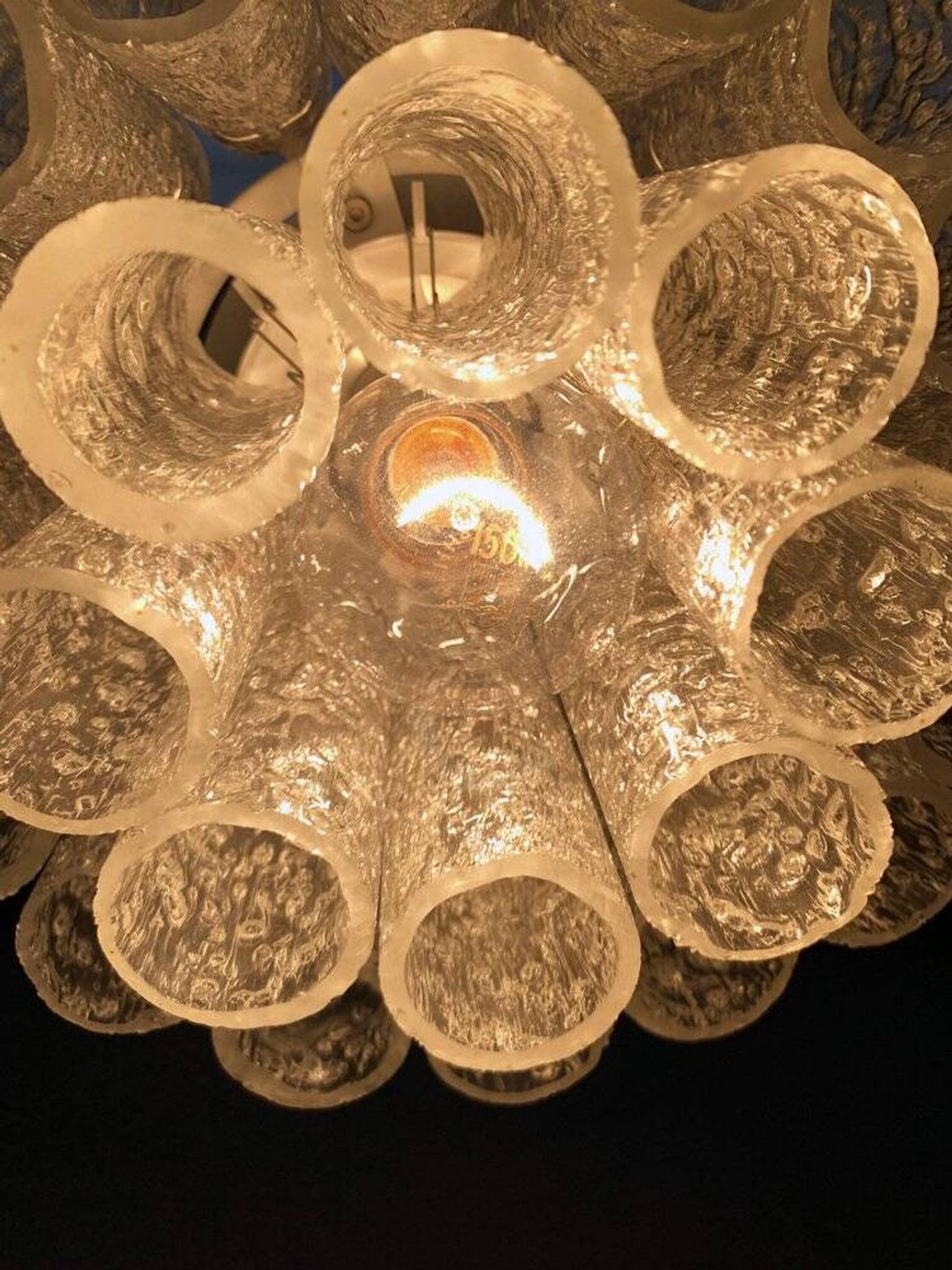 Lampe Plafonnier en Verre Allemande du Milieu du Siècle par Doria Leuchten, années 1960