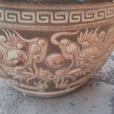 Large Asian terracotta pot