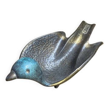 Dove ashtray in brass, Sabra, Israel, mid 20th century.