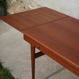 Ejvind A. Johansson scandinavian danish teak extendable dining table for Ivan Gern Mobelfabrik 60