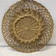 Artisanal vintage wicker mirror