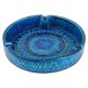 Aldo Londi Bitossi very large round ashtray Rimini blue enamel mid-century, 1950s
