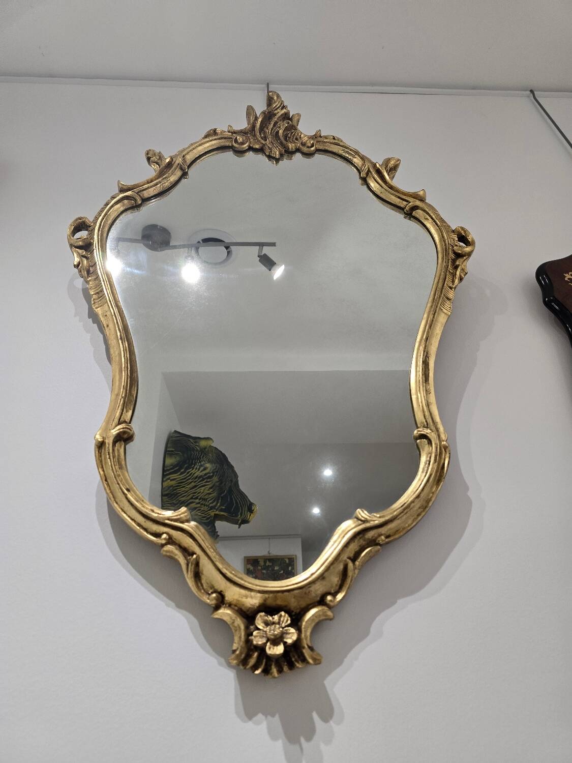 Large gilded baroque mirror