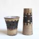 Pair of vintage brutalist Perignem vases