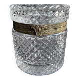 Cylindrical box – Crystal and gilded bronze