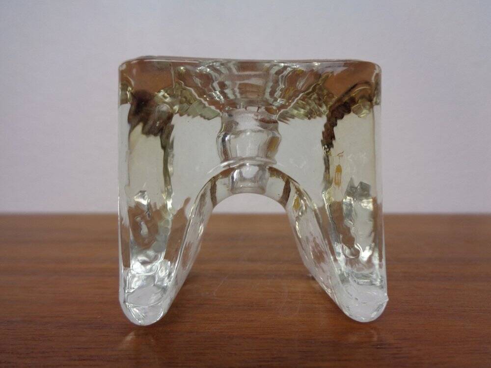 Finnish Ice Glass Candlesticks by Timo Sarpaneva for Juhava, 1970s, Set of 4