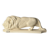Céramique craquelée lion marchant de Fontinelle